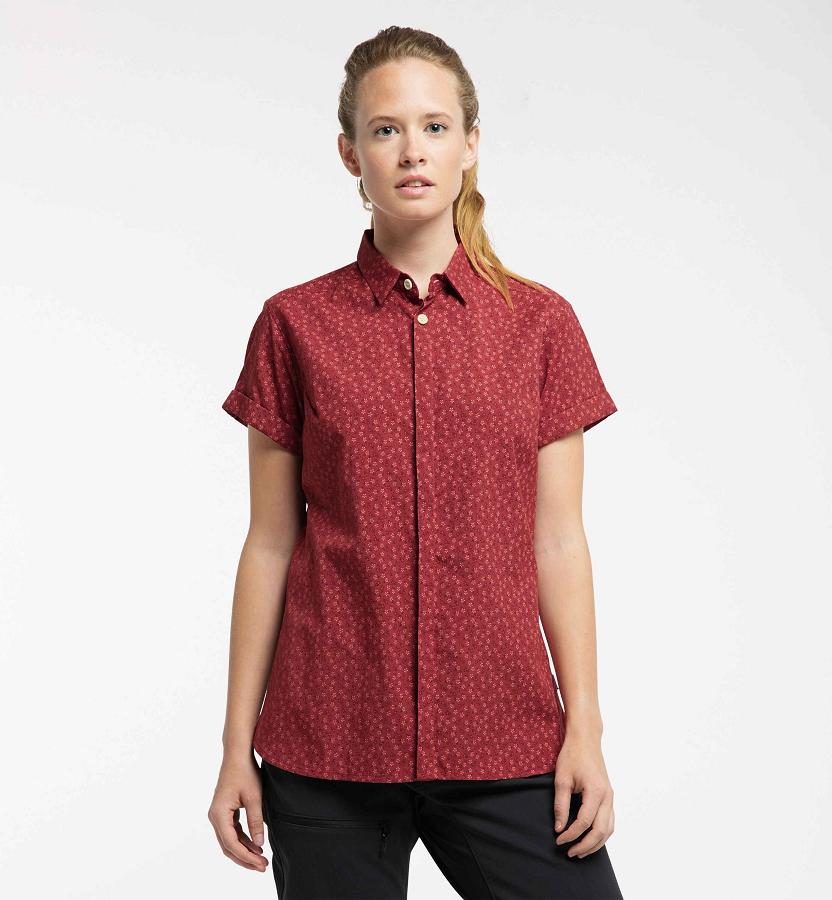 Haglöfs Womens Idun Shirts Red New Zealand 43025ABCM